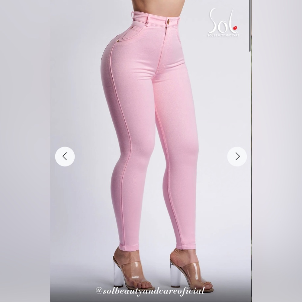 Sol Beauty and Care Push Up Jeans SJ-069 LIGHT ROSE size 4-10